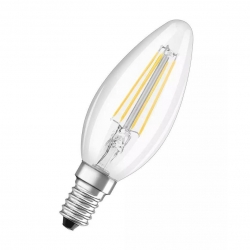 Żarówka Osram E14 filament 4,8W 2700K 827 ciepła biała 470lm ściemnialna świeca świeczka filament (1219)