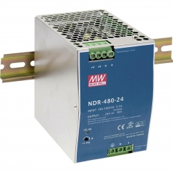 Zasilacz na szynę DIN 480W NDR-480-24 20A 24VDC do led Mean Well hdr