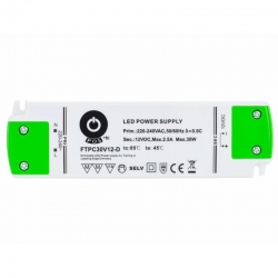 Zasilacz LED FTPC30V24-D 30W 24V DC 1,25A meblowy TRIAC dimmable / ściemnialny