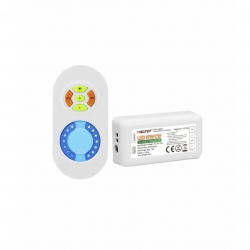 Kontroler led CCT DUAL White RF dotykowy 10A 120W 12VDC odbiornik + pilot dotykowy biały 2,4ghz Wireless fut022