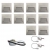 Zest 10 x oprawa schodowa ontario satyna zimna + zasilacz 20W 12V DC+ 2 czujniki 230V