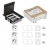 KONTAKT SIMON FLOOR BOX puszka podłogowa 3x gniazdo pojedyncze z/u + 3x gniazdo RJ45 kat.6 nieekranowane + kaseta do wylewki