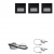 Zestaw 3 x oprawa schodowa ontario czarna zimna + zasilacz LED 12V DC+ 2 czujniki 230V