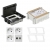 KONTAKT SIMON FLOOR BOX puszka podłogowa 3x gniazdo pojedyncze z/u + 1x gniazdo RTV-SAT + kaseta do wylewki