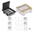 KONTAKT SIMON FLOOR BOX puszka podłogowa 5x gniazdo pojedyncze z/u + 1x gniazdo RJ45 kat.6 nieekranowane + kaseta do wylewki