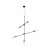 Nowodvorski lampa wisząca STICKS E27 x 5 Stal lakierowana Czarny ~220-230 V MAX: 5x60W