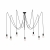 Nowodvorski lampa wisząca SPIDER E27 x 7 Przewód w oplocie Stal lakierowana Czarny ~220-230 V MAX: 7x60W