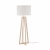Nowodvorski Lampa podłogowa ACROSS E27 x 1 Sklejka Tkanina Naturalne drewno ~220-230 V MAX: 1x60W
