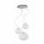Nowodvorski lampa wisząca NUAGE E27 x 3 Szkło Stal chromowana Biały ~220-230 V MAX: 3x60W