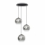 Nowodvorski lampa wisząca GLOBE PLUS E27 x 3 Szkło metalizowane Stal lakierowana Chrom 220-230 V MAX: 60W