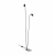 Nowodvorski Lampa podłogowa MONO GU10 x 2 Stal lakierowana Tworzywo sztuczne ABS Czarny 220-230 V MAX: 10W only LED
