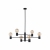 Nowodvorski plafon RADIUS E27 x 6 Stal lakierowana Czarny 220-230 V MAX: 6x60W