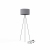 Nowodvorski Lampa podłogowa CADILAC E27 x 1 Tkanina Stal lakierowana Szary 220-230 V MAX: 40W