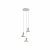 Nowodvorski lampa wisząca HERMANOS GU10 x 3 Stal lakierowana Lity mosiądz Biały 220-230 V MAX: 10W only LED