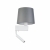 Nowodvorski kinkiet z włącznikiem CHILLIN E27, G9 x 2 Tkanina Stal lakierowana Szary ~220-230 V MAX: 40W, 1x10W only LED