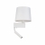 Nowodvorski kinkiet z włącznikiem CHILLIN E27, G9 x 2 Tkanina Stal lakierowana Biały ~220-230 V MAX: 40W, 1x10W only LED