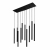 Nowodvorski lampa wisząca LASER 490 G9 x 10 Stal lakierowana Czarny ~220-230 V MAX: 10x10W only LED