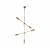 Nowodvorski lampa wisząca STICKS E27 x 5 Stal lakierowana Złoty ~220-230 V MAX: 5x60W