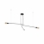 Nowodvorski lampa wisząca PILE E27 x 3 Stal lakierowana Stal Czarny ~220-230 V MAX: 3x60W