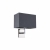 Nowodvorski kinkiet HOTEL E27 x 1 Tkanina Stal chromowana Szary ~220-230 V MAX: 1x60W