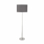 Nowodvorski Lampa podłogowa HOTEL E27 x 1 Tkanina Stal chromowana Szary ~220-230 V MAX: 1x60W
