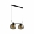 Nowodvorski lampa wisząca MONACO E27 x 2 Szkło Przewód w oplocie Czarny ~220-230 V MAX: 2x60W