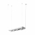 Nowodvorski lampa wisząca PLANT GU10 x 4 Stal lakierowana Chrom Biały ~220-230 V MAX: 4x35W