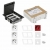 KONTAKT SIMON FLOOR BOX puszka podłogowa 3x gniazdo pojedyncze z/u + 1x gniazdo DATA + 2x gniazdo RJ45 kat.6 nieekranowane + kaseta do wylewki
