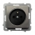 OSPEL SONATA Gniazdo pojedyncze stal inox z/u 16A IP20 GP-1RMZ/m/37