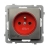 OSPEL SONATA Gniazdo pojedyncze stal inox z/u 16A IP20 DATA GP-1RMZD/m/37