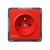 OSPEL SONATA Gniazdo pojedyncze czerwony z/u 16A IP20 DATA GP-1RZD/m/00