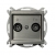 OSPEL SONATA Gniazdo antenowe RTV stal inox przelotowe 10dB GPA-10RMP/m/37