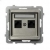 OSPEL SONATA Gniazdo komputerowe podw. 2xRJ45 kat.5e stal GPK-2RM/K/m/37