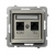 OSPEL SONATA Gniazdo teleinformatyczne RJ11 RJ45 stal inox KRONE GPKT-RM/K/m/37