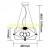Lampa LIDIA fI480*H1500mm 3xE27 G125 CHR Szkło + metal