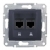 SCHNEIDER ELECTRIC SEDNA Gniazdo komputerowe podwójne RJ45 kat.5e grafit SDN4400170