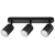 Lampa Oprawa SIENA-ALU-B/B 3xgu10 czarna z czarnym przegubem