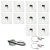 Zest 10 x oprawa schodowa STEPI biała ciepła + zasilacz 20W 12V DC+ 2 czujniki 230V